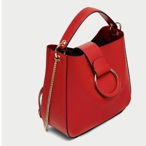 Zara red purse